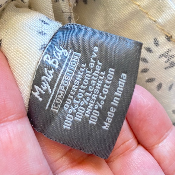 Myra Handbag Canvas, Cotton Patterned With Hide Fabric - Picture 7 of 16